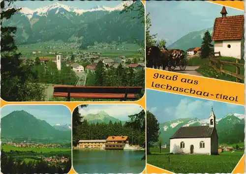 Ansichtskarte Lechaschau Mehrbild-AK 5 Ortsansichten 1975