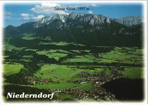 Ansichtskarte Niederndorf Luftaufnahme Blick zum Zahmer Kaiser 2010