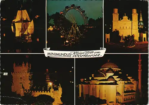 Klagenfurt Minimundus (Miniatur-Welt) Abend-/Nachtansichten 1975
