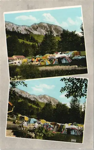 Ansichtskarte Oberjoch-Bad Hindelang 2 Bild Campingplatz Oberjoch 1964