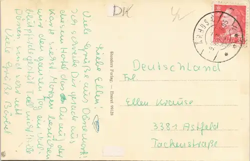 Postcard Aarhus Aarhus, Sjette Frederiks kro., alte Autos 1963