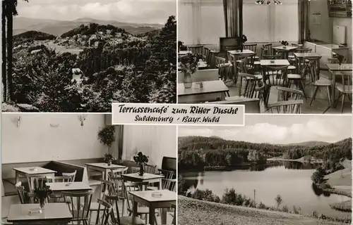 Ansichtskarte Tittling Cafe zum Ritter Duschl, Saldenburg 1962