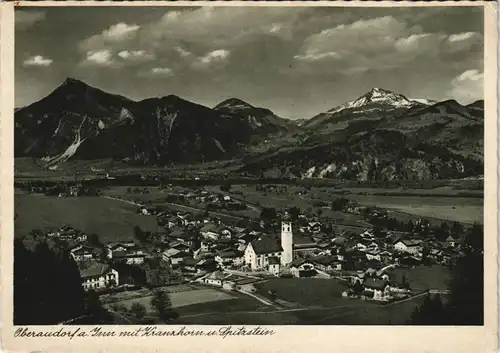 Ansichtskarte Oberaudorf Panorama-Ansicht mit Kranzhorn u. Spitzstein 1930