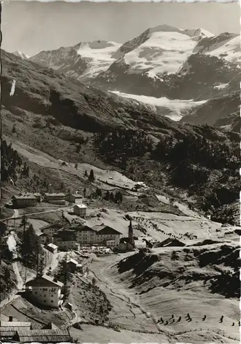 Ansichtskarte Obergurgl Panorama des Gletescher-Dorfes 1962