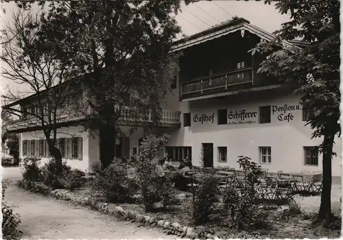 Ansichtskarte Marzoll Gasthof Schifferer, Weißbach Gemeinde Marzoll 1960