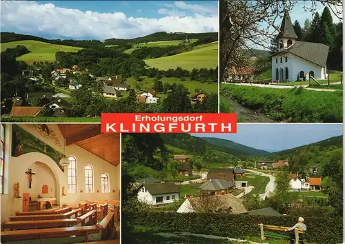 Ansichtskarte Klingfurth Mehrbild-AK mit 4 Ortsansichten 1980