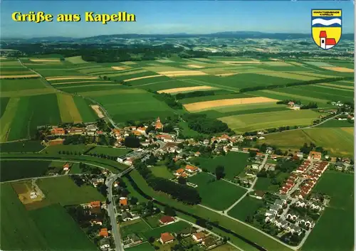 Ansichtskarte Kapelln Ort vom Flugzeug aus 1997
