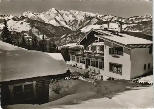 Ansichtskarte Reit im Winkl Hindenburghütte im Winter 1963