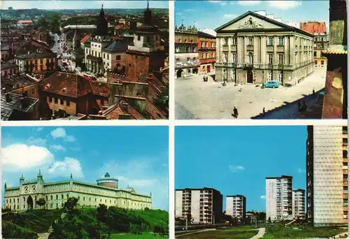 Postcard Lublin Lublin Mehrbild-AK 4 Ortsansichten 1966