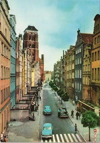 Danzig Gdańsk/Gduńsk Ulica Piwna, Strassen Ansicht mit Autos 1972