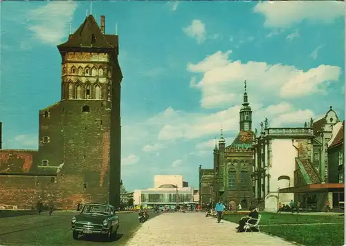 Danzig Gdańsk/Gduńsk   weglowego od lewej Wieża Wiezienna, teatr. Wybrzeże 1969