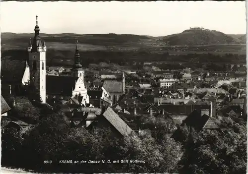 Ansichtskarte Krems (Donau) Panorama-Ansicht Stift Göttweig 1960