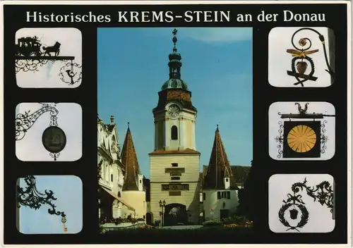 Ansichtskarte Krems (Donau) Historische Schilder in Krems-Stein 1975