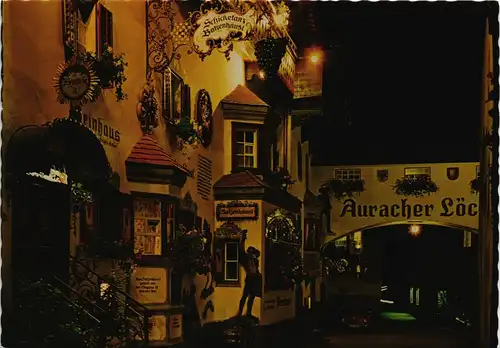 Kufstein Auracher Löchl Abend-/Nachtaufnahme Römerhofgasse 1970