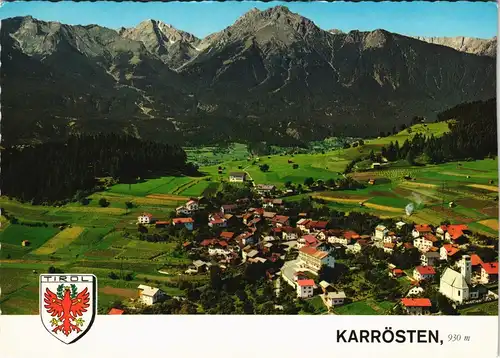 Ansichtskarte Karrösten Panorama Oberinntal vom Flugzeug aus 1970