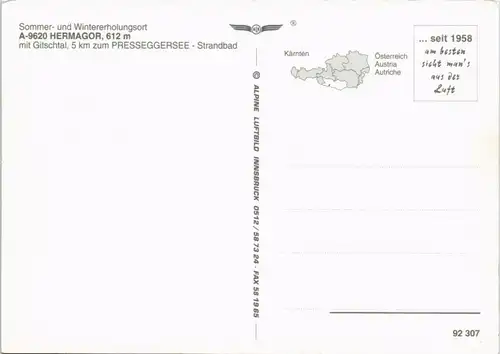 Ansichtskarte Hermagor Luftaufnahme 1980