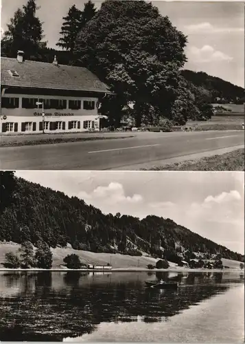 Ansichtskarte Bad Heilbrunn 2 Bild Gasthaus Wiesweber am Stallauer Weiher 1965
