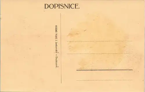 Postcard Dux Duchcov Ruderer - Fluß, Villen 1913