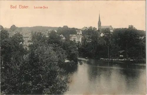 Ansichtskarte Bad Elster Stadt, Luisa See 1913