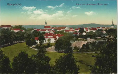 Ansichtskarte Königsbrück Kinspork Blick vom Scheibigen Berg aus 1913