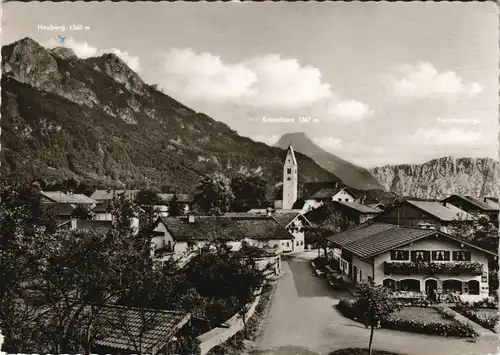 Ansichtskarte Nußdorf am Inn Straßenpartie 1963