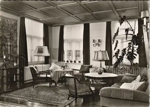 Ansichtskarte Braunlage Kurhotel Weidmannsheil - Lesezimmer 1965