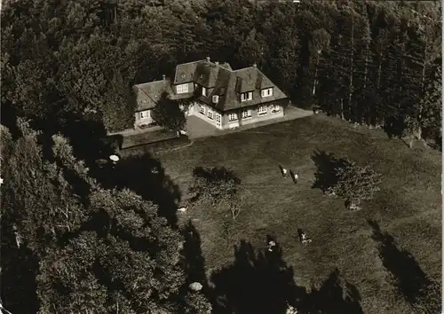 Ansichtskarte Lauenburg (Elbe) Luftbild Sandkrughaus 1966