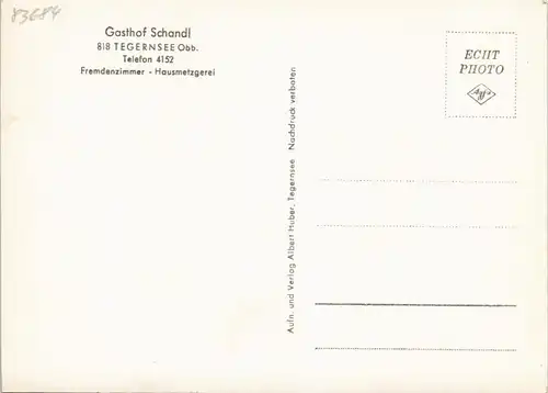 Ansichtskarte Tegernsee (Stadt) MB Gasthaus Schandl# 1963