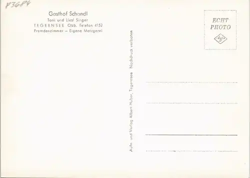 Ansichtskarte Tegernsee (Stadt) 4 Bild Gasthof Schandl 1965