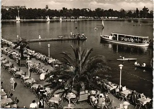 Ansichtskarte Hannover Maschsee - Gaststätte, Boot 1969