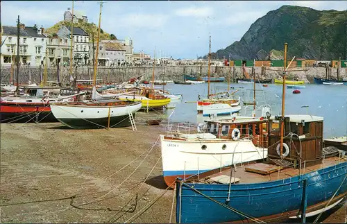 Postcard Ilfracombe The Harbour/Hafenpartie, Fischerboote 1980