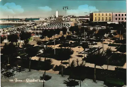 Cartoline Fano Giardini Lido, Panorama 1960