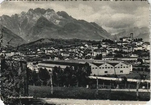 Cartoline Feltre Panorama Ansicht 1955