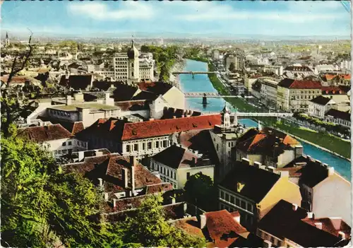 Ansichtskarte Graz Panorama-Ansicht Stadt Ansicht 1967/1966
