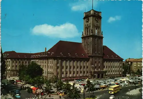 Ansichtskarte Schöneberg-Berlin Rathaus - Straßen 1965