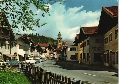 Ansichtskarte Mittenwald Obermarkt VW Käfer 1981