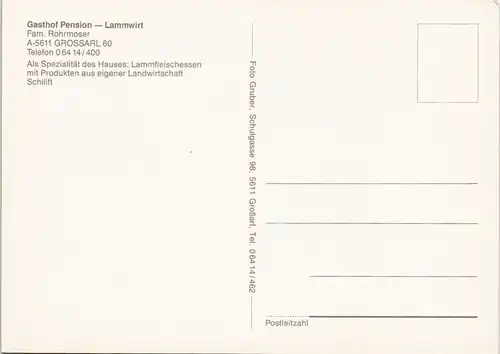 Ansichtskarte Großarl Gasthof Pension - Lammwirt Fam. Rohrmoser 1980