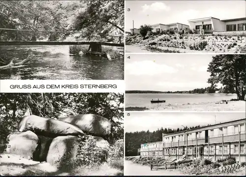 Sternberg (Mecklenburg) 1. Groß Görnow - Durchbruchtal der Warnow, 2. Groß Görnow - Hünengrab im Ortsteil Klein Görnow, 3. und 5. Groß Labenz - FDGB-Interessengemeinschaft, 4. Groß Labenz am See, 3. 1977