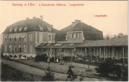Aussig Ústí nad Labem  Petschecks Stiftung. Lungenheim. Liegehalle.  1913