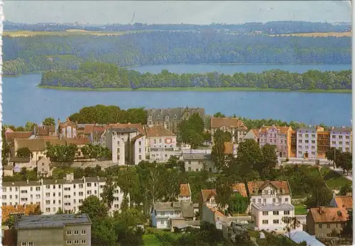 Sensburg (Ostpreußen) Mrągowo |  Fragment miasta, w dali jezioro Czos 1975