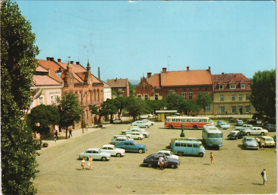 Postcard Myslenice Rynek Marktplatz Mit Auto Parkplatz 1974 Nr 213547 Oldthing Ansichtskarten Polen Unsortiert