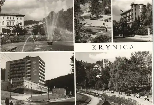 Krynica-Zdroj Krynica Górska Mehrbildkarte mit Ortsansichten Krynica 1975