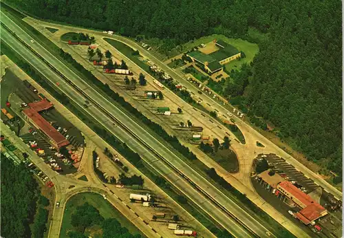 Egenhausen über Walsrode Autobahnrasthaus Allertal-Ost Luftbild 1978