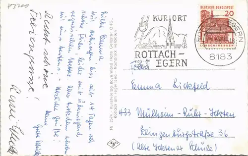 Ansichtskarte Egern-Rottach-Egern Blick auf die Stadt 1967