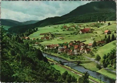 Ansichtskarte Baiersbronn OT Huzenbach im Murgtal - Huzenbachblick 1960