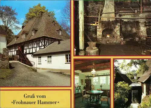 Frohnau-Annaberg-Buchholz Technisches Museum Frohnauer Hammer - Klöppelstube, Schmiedefeuer, Wasserfall, Schaustube 1988