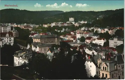 Postcard Marienbad Mariánské Lázně Totale 1913