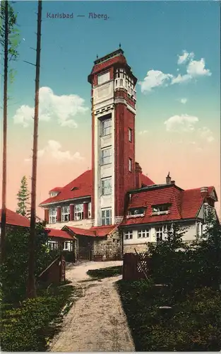 Aich-Karlsbad Doubí Karlovy Vary Aberg/Doubská hora Aussichtsturm 1913