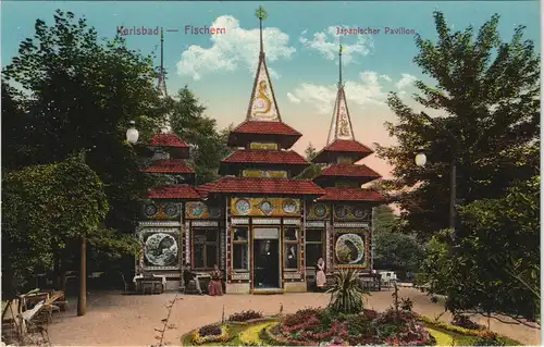 Fischern-Karlsbad Rybáře Karlovy Vary Japanischer Pavillon 1913