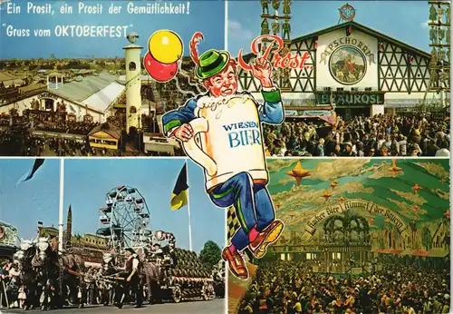 Ansichtskarte München Oktoberfest MB - Bierzelte 1972